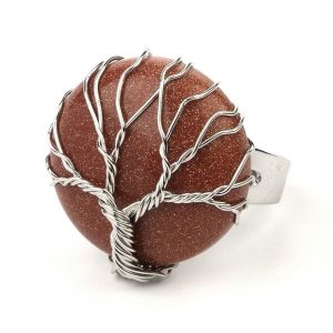 Anillo Árbol de la Vida Arena Marrón