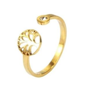 Anillo Árbol de la Vida Oro Fino