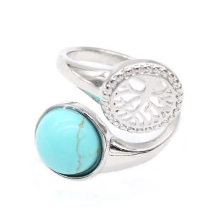 Anillo Árbol de la Vida Piedra Turquesa
