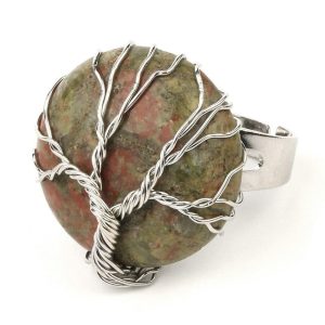 Anillo Árbol de la Vida Unakite