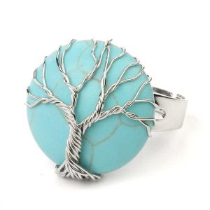 Anillo Árbol de la Vida Arena Marrón