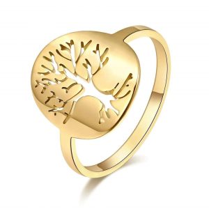 Anillo de Oro Amarillo Árbol de la Vida