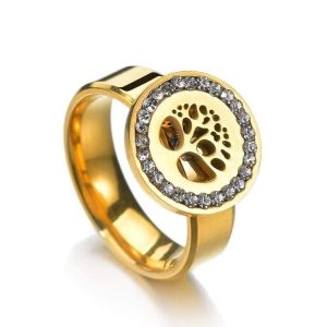 Árbol de la Vida Anillo Medalla de Oro
