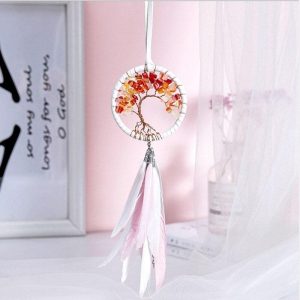 Decoración Árbol de la Vida Cuarzo Rosa