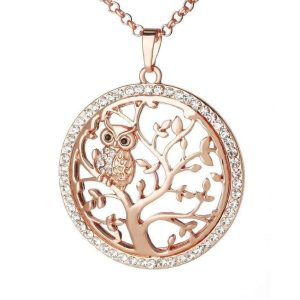 Collar Búho Árbol de la Vida Plata 925