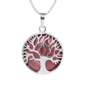 Collar Árbol de la Vida Jaspe Rojo