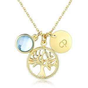 Collar árbol de la vida dorado de 3 piezas