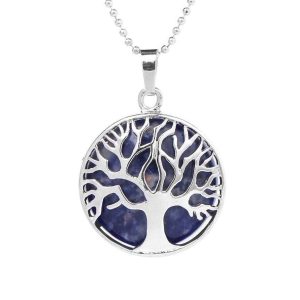 Collar Arbol de la Vida Piedra Sodalita