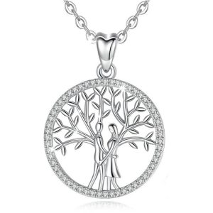 Collar Árbol de la Vida de Plata de Ley 925 para San Valentín