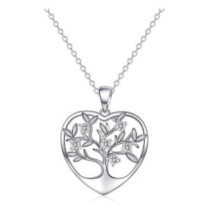 Collar Flor Corazón Árbol de la Vida