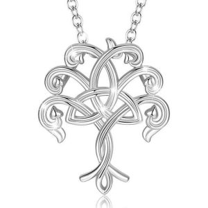 Collar Plata de Ley Arbol de la Vida Triquetra