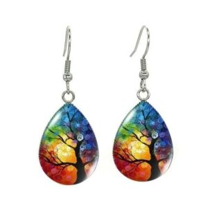 Pendientes Arbol de la Vida de Colores