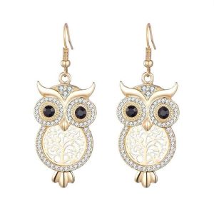 Pendientes Arbol de la Vida Búho Oro