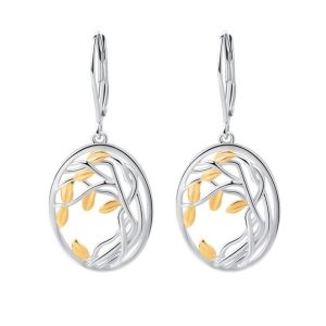 Pendientes Arbol de la Vida Hojas Amarillas