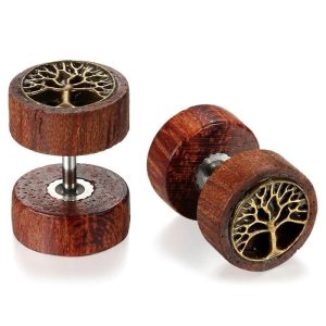 Pendientes Árbol de la Vida Madera
