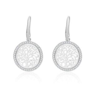 Pendientes Plateados Arbol de la Vida