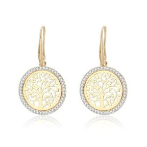 Pendientes de Oro Arbol de la Vida