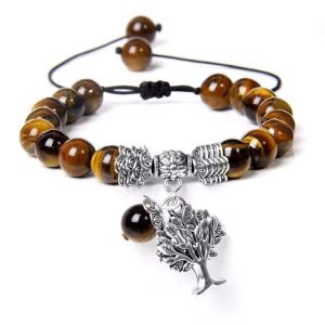 Pulsera Árbol de la Vida Ojo de Tigre