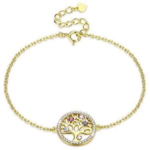Pulsera Arbol de la Vida Oro Mujer Plata de Ley 925