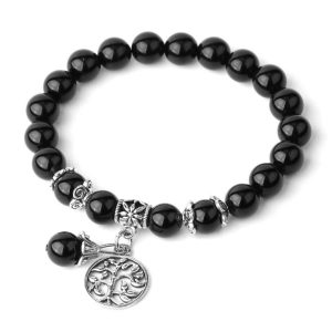 Pulsera Arbol de la Vida Agata Negra