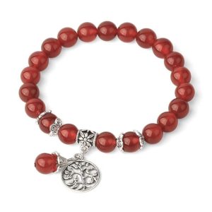 Pulsera Arbol de la Vida Agata Roja