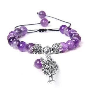 Pulsera Arbol de la Vida Piedra Amatista