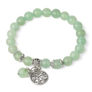 Pulsera Arbol de la Vida Piedra Aventurina Verde
