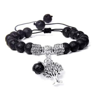 Pulsera Árbol de la Vida Piedra de Lava