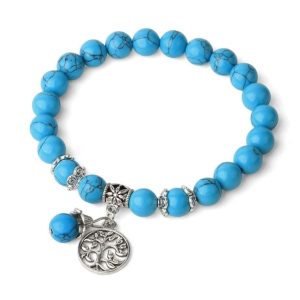 Pulsera Árbol de la Vida Turquesa Azul