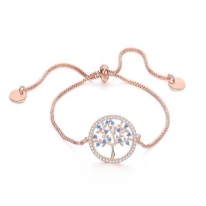 Pulsera Arbol de la Vida Oro Rosa