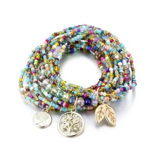 Pulsera Bohemia Árbol de la Vida Multicolor