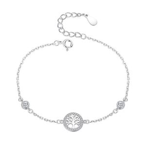 Pulsera Árbol de la Vida Mujer Plata