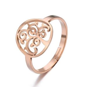 Atemporal Anillo Árbol de la Vida Oro Rosa